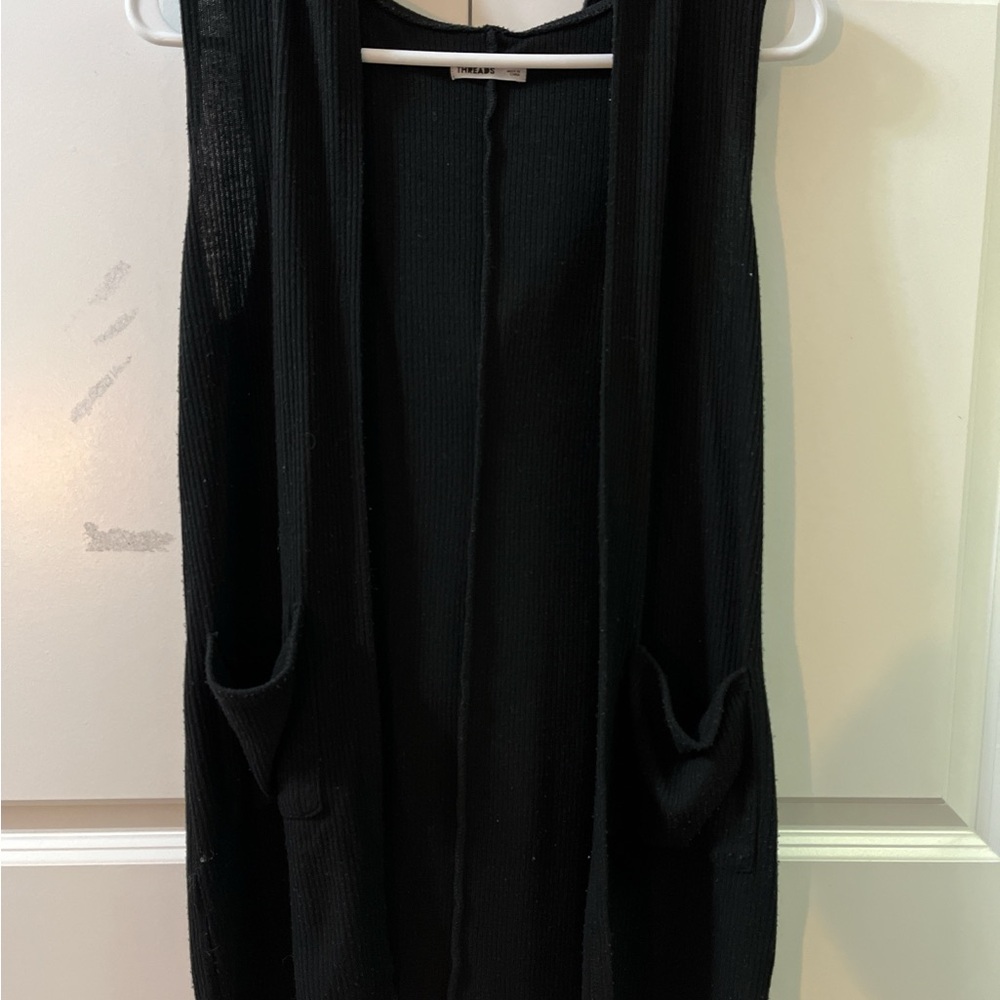 Epic Threads Black Ribbed Vest - Picture 2 of 5